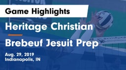 Heritage Christian  vs Brebeuf Jesuit Prep  Game Highlights - Aug. 29, 2019
