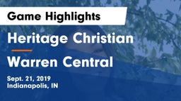 Heritage Christian  vs Warren Central Game Highlights - Sept. 21, 2019