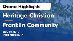 Heritage Christian  vs Franklin Community Game Highlights - Oct. 12, 2019
