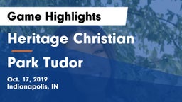 Heritage Christian  vs Park Tudor Game Highlights - Oct. 17, 2019