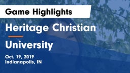 Heritage Christian  vs University Game Highlights - Oct. 19, 2019