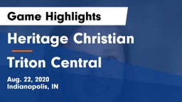 Heritage Christian  vs Triton Central Game Highlights - Aug. 22, 2020