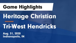 Heritage Christian  vs Tri-West Hendricks  Game Highlights - Aug. 31, 2020