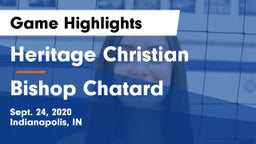 Heritage Christian  vs Bishop Chatard  Game Highlights - Sept. 24, 2020