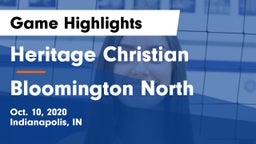 Heritage Christian  vs Bloomington North  Game Highlights - Oct. 10, 2020