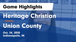 Heritage Christian  vs Union County  Game Highlights - Oct. 24, 2020
