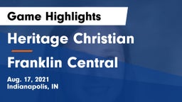 Heritage Christian  vs Franklin Central  Game Highlights - Aug. 17, 2021