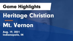 Heritage Christian  vs Mt. Vernon  Game Highlights - Aug. 19, 2021