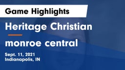 Heritage Christian  vs monroe central Game Highlights - Sept. 11, 2021