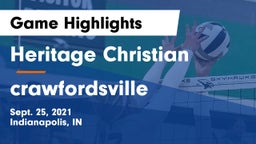 Heritage Christian  vs crawfordsville Game Highlights - Sept. 25, 2021