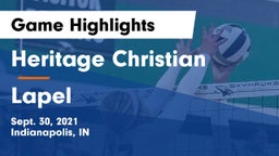 Heritage Christian  vs Lapel  Game Highlights - Sept. 30, 2021