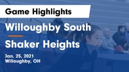 Willoughby South  vs Shaker Heights  Game Highlights - Jan. 25, 2021