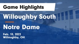Willoughby South  vs Notre Dame  Game Highlights - Feb. 10, 2022