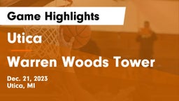 Utica  vs Warren Woods Tower Game Highlights - Dec. 21, 2023