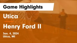 Utica  vs Henry Ford II  Game Highlights - Jan. 4, 2024