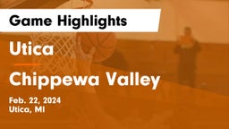 Utica  vs Chippewa Valley  Game Highlights - Feb. 22, 2024