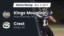 Recap: Kings Mountain  vs. Crest  2017