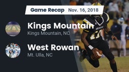 Recap: Kings Mountain  vs. West Rowan  2018