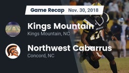 Recap: Kings Mountain  vs. Northwest Cabarrus  2018