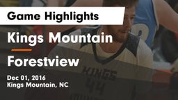 Kings Mountain  vs Forestview Game Highlights - Dec 01, 2016