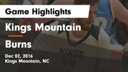 Kings Mountain  vs Burns  Game Highlights - Dec 02, 2016