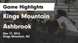 Kings Mountain  vs Ashbrook Game Highlights - Dec 17, 2016