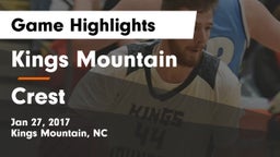 Kings Mountain  vs Crest  Game Highlights - Jan 27, 2017
