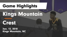 Kings Mountain  vs Crest  Game Highlights - Jan. 12, 2018