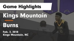 Kings Mountain  vs Burns  Game Highlights - Feb. 2, 2018