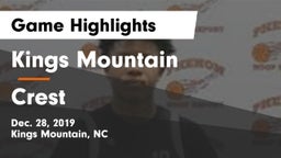 Kings Mountain  vs Crest  Game Highlights - Dec. 28, 2019