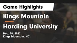 Kings Mountain  vs Harding University  Game Highlights - Dec. 28, 2022