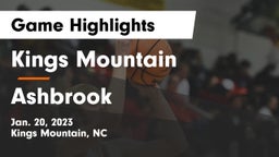 Kings Mountain  vs Ashbrook  Game Highlights - Jan. 20, 2023