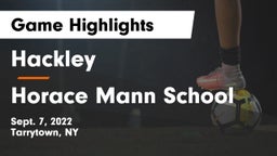 Hackley  vs Horace Mann School Game Highlights - Sept. 7, 2022