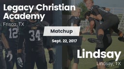 Matchup: Legacy Christian vs. Lindsay  2017