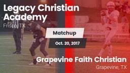 Matchup: Legacy Christian vs. Grapevine Faith Christian  2017
