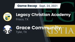 Recap: Legacy Christian Academy  vs. Grace Community  2021