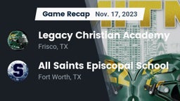 Recap: Legacy Christian Academy  vs. All Saints Episcopal School 2023