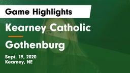 Kearney Catholic  vs Gothenburg  Game Highlights - Sept. 19, 2020