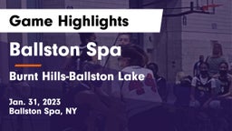 Ballston Spa  vs Burnt Hills-Ballston Lake  Game Highlights - Jan. 31, 2023