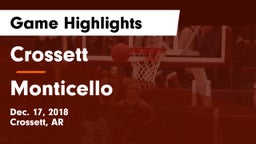 Crossett  vs Monticello  Game Highlights - Dec. 17, 2018