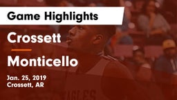 Crossett  vs Monticello  Game Highlights - Jan. 25, 2019