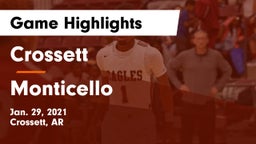 Crossett  vs Monticello  Game Highlights - Jan. 29, 2021