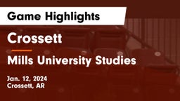 Crossett  vs Mills University Studies  Game Highlights - Jan. 12, 2024
