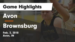 Avon  vs Brownsburg  Game Highlights - Feb. 2, 2018