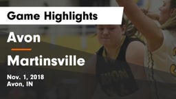 Avon  vs Martinsville  Game Highlights - Nov. 1, 2018