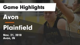 Avon  vs Plainfield  Game Highlights - Nov. 21, 2018