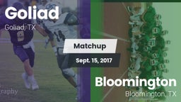 Matchup: Goliad  vs. Bloomington  2017