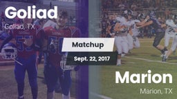 Matchup: Goliad  vs. Marion  2017