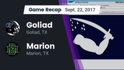 Recap: Goliad  vs. Marion  2017