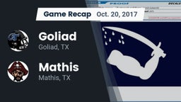 Recap: Goliad  vs. Mathis  2017